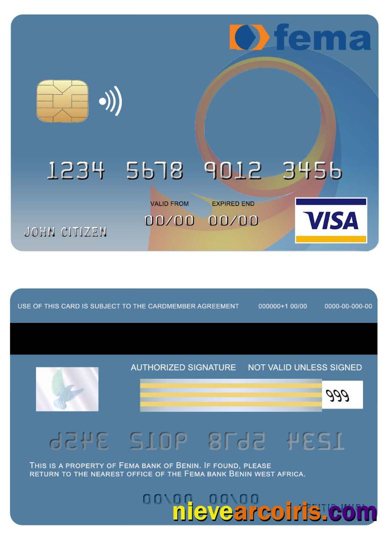 Benin Fema bank visa card